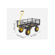 Carucior multifunctional pentru gradina, 1840 x 560 x 535 mm, Capacitate 408 kg, Laterale detasabile, roti cauciuc 10 inch