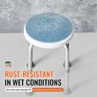Scaun de dus cu sezut rotativ pentru persoane cu dizabilitati, max 136 kg, Anti-derapant, aluminiu