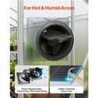 Ventilator cu panou solar, 20 W, 373 m³/h, pentru mansarda, Metal, Negru