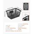 Set 12 x cosuri cumparaturi, 21 l, manere otel, Negru, Polietilena/Otel