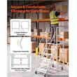 Scara cu platforma si balustrada, 6 x trepte antiderapante, max 500 kg, Inaltime 190 cm, 4 x roti