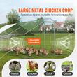 Cotet pentru pasari si animale mici, 3x3.93x1.99 m, Acoperis drept, Usa intrare, Otel galvanizat, Copertina PE