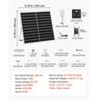 Ventilator cu panou solar, 20 W, 373 m³/h, pentru mansarda, Metal, Negru