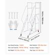 Scara cu platforma si balustrada, 6 x trepte antiderapante, max 500 kg, Inaltime 190 cm, 4 x roti