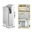 Uscator de maini vertical Vevor Profesional, Argintiu, 2000 W, 100 m/s, timp uscare 8-10 s, filtru Hepa, ABS, 290 x 220 x 685 mm
