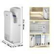 Uscator de maini vertical Vevor Profesional, Alb, filtru Hepa, 2000 W, 100 m/s, timp uscare 8-10 s, ABS, 290 x 220 x 685 mm