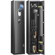 Dulap arme Vevor amprenta digitala, 300x280x1380 mm, 5 arme, cutie munitie, suport 4 pistoale