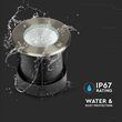 Lampa de podea 10W, lumina naturala 4000K, 850 lm, Inox/sticla, IP67