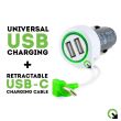 Incarcator auto Q2Power, 2.1A, 2xUSB, 2xUSB-C