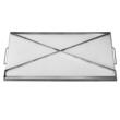 Plita cu fata neteda, Otel Inoxidabil, suprafata de gatit 809x370 mm, 2 x manere, jgheab scurgere grasime
