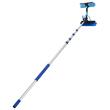 Kit Perie telescopica pentru spalat panouri solare, 7.8 m, Furtun apa 20 m, Aluminiu, Greutate 4.2 kg, Dozator sapun
