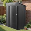 Casuta gradina, 1533 x 876 x 1815 mm, Metalica, 2 x orificii aerisire, Incuietoare, Negru