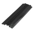 Set 2 x rampe cu protectie cabluri, 2 x canale, max 8000 kg, Negru, Lungime 975 mm