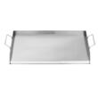 Plita cu fata neteda, Otel Inoxidabil, suprafata de gatit 809x370 mm, 2 x manere, jgheab scurgere grasime