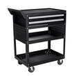 Carucior pentru scule cu 3 tavi si 2 sertare, Vivatechnix max 182 kg, 4 x roti, 785 x 450 x 945 mm, carlige laterale
