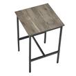 Masa de bar/pub Vivatechnix Vintage, Lemn/Otel, 92 x 60 x 60 cm, Maro, picioare ajustabile