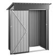 Casuta gradina, 1533 x 876 x 1815 mm, Metalica, 2 x orificii aerisire, Incuietoare, Negru