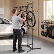 Suport de podea pentru 4 x biciclete, Vertical, Negru, Otel