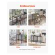Masa de bar/pub Vivatechnix Vintage, Lemn/Otel, 92 x 60 x 60 cm, Maro, picioare ajustabile