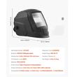 Masca de sudura, Ecran 93x43 mm, Intunecare automata, 2 senzori pentru arc, Alimentare solara, claritate optică 1/1/1/1, Neagra