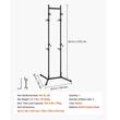 Suport de podea pentru 4 x biciclete, Vertical, Negru, Otel