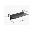 Masa suspendata, pliabila, pentru balcon, Otel Inoxidabil/MDF, max 25 kg, 800 x 450 x 240 mm, Negru