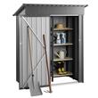 Casuta gradina, 1533 x 876 x 1815 mm, Metalica, 2 x orificii aerisire, Incuietoare, Negru