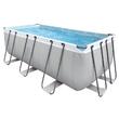 Piscina supraterana dreptunghiulara, Cadru metalic, 400 x 207 x 122 cm, Capacitate 8870 l, Pompa filtrare, Scara