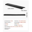 Set 2 x rampe cu protectie cabluri, 2 x canale, max 8000 kg, Negru, Lungime 975 mm