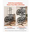 Suport de podea pentru 4 x biciclete, Vertical, Negru, Otel