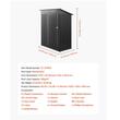Casuta gradina, 1533 x 876 x 1815 mm, Metalica, 2 x orificii aerisire, Incuietoare, Negru