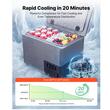 Cutie frigorifica, compresor cu control prin aplicatie  12/24 VDC, 2 x compartimente, -10℃ până la 10℃, capacitate 40 l 