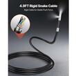 Camera endoscop cu ecran articulat 180°, Zoom 8X, ecran IPS HD de 5", Lentila dubla 8+1 Led, IP67, cablu 1.5 m
