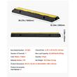Rampa cu protectie cabluri, 1 x canale, max 10000 kg, Negru/Galben, Lungime 100 cm