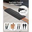 Set 2 x rampe cu protectie cabluri, 2 x canale, max 8000 kg, Negru, Lungime 975 mm