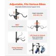 Suport de podea pentru 4 x biciclete, Vertical, Negru, Otel