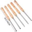 Set 5 dalti pentru strunguri lemn, Otel HSS, maner lemn, carbura cu forma de diamant