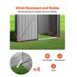 Casuta gradina, 1533 x 876 x 1815 mm, Metalica, 2 x orificii aerisire, Incuietoare, Negru