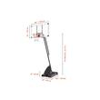 Panou baschet inaltime reglabila 232-305 cm, diametru inel 483 mm, Otel / ABS, Interior/Exterior