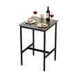 Masa de bar/pub Vivatechnix Vintage, Lemn/Otel, 92 x 60 x 60 cm, Maro, picioare ajustabile