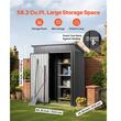 Casuta gradina, 1533 x 876 x 1815 mm, Metalica, 2 x orificii aerisire, Incuietoare, Negru