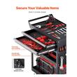 Carucior pentru scule cu 3 tavi si 2 sertare, Vivatechnix max 182 kg, 4 x roti, 785 x 450 x 945 mm, carlige laterale
