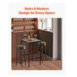 Masa de bar/pub Vivatechnix Vintage, Lemn/Otel, 92 x 60 x 60 cm, Maro, picioare ajustabile