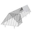 Cotet pentru pasari si animale mici tip Tunel, 400x100x61.5 cm, Acoperis drept, Otel galvanizat, Copertina PE, Portabil, Tarusi fixare