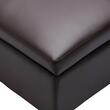 Masa de cafea ottoman, cutie depozitare, Maro, Lemn/Piele ecologica, 71.3 x 71.1 x 40.4 cm, max 113 kg