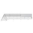 Cotet pentru pasari si animale mici tip Tunel, 400x100x61.5 cm, Acoperis drept, Otel galvanizat, Copertina PE, Portabil, Tarusi fixare