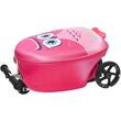 Troler trotineta pentru copii, Capacitate 20 l, 3 x roti, Dimensiuni extinse 315 x 670 x 790 mm, Roz