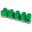 Set 5 carote diamantate pentru gresie, marmura, 22/35/40/50/65 mm, prindere M14, umed sau uscat, cutie depozitare