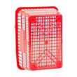 Set 12 x cosuri cumparaturi, 21 l, manere otel, Rosu, Polietilena/Otel
