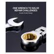 Set 8 chei cu clichet, Cap felxibil, Crom Vanadiu, 8, 10, 11, 12, 13, 14, 15, 17 mm, Husa, 72 dinti